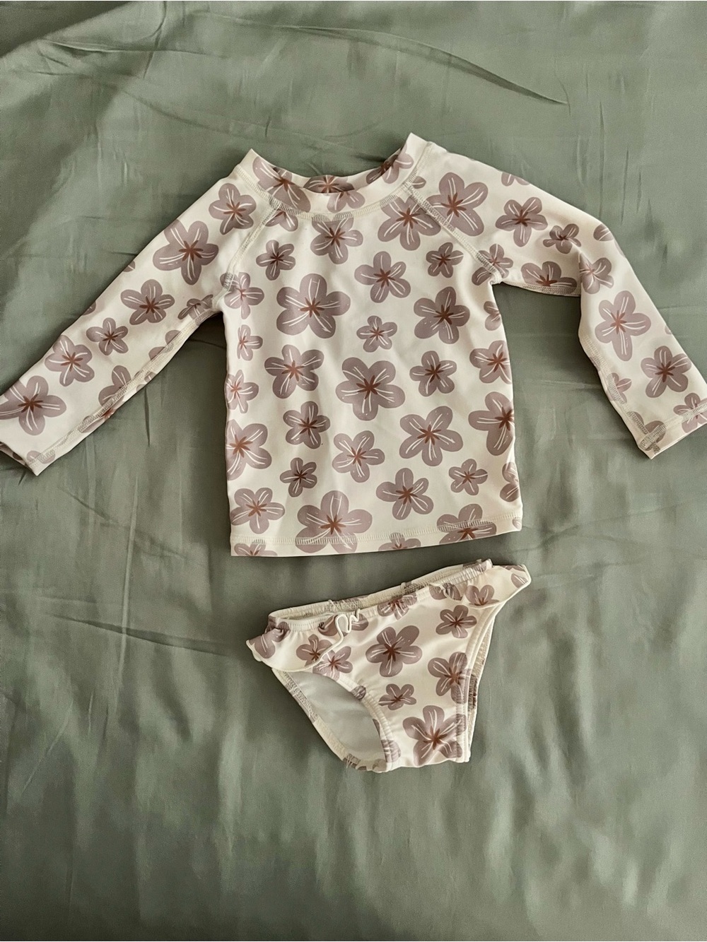 Rylee + Cru Matching Swim Bottoms & Rashguard 6-12m